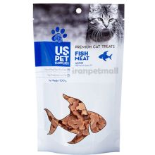 تشویقی گربه رول های کوچک نرم بره با ماهی کاد 100 گرمی برند US PET بسته 4 عددی